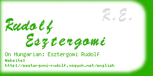 rudolf esztergomi business card